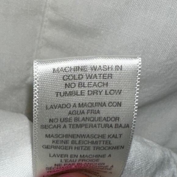 Anthropologie Cloth & Stone White Split Hem Tencel Lindsay Button Up Shirt Small - Picture 5 of 14